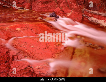 Red Rock Canyon, Waterton Lakes National Park, Alberta, Kanada Stockfoto