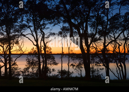 Sonnenuntergang am Lake Macquarie, New South Wales, Australien Stockfoto