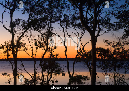 Sonnenuntergang am Lake Macquarie, New South Wales, Australien Stockfoto