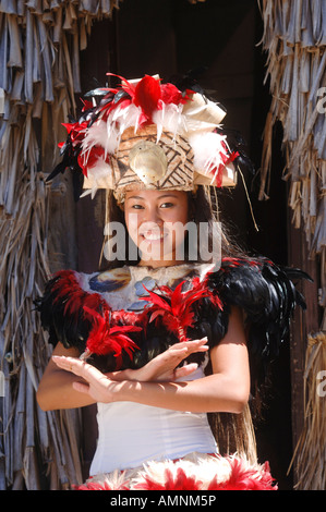 Porträt der Frau, La'ie, Hawaii Stockfoto