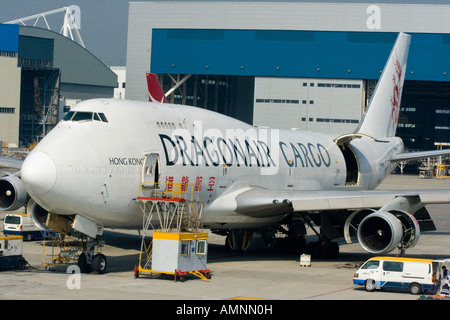 Dragonair Cargo Fracht Transport Flugzeug HKG Hong Kong International Airport Stockfoto