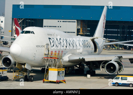 Dragonair Cargo Fracht Transport Flugzeug HKG Hong Kong International Airport Stockfoto