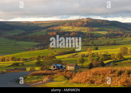 Bransdale bei Sonnenuntergang. North Yorkshire Moors Nationalpark England Stockfoto