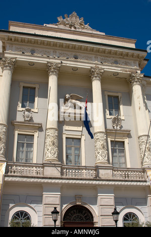 Venezianische Rathaus in Tartini Platz von Piran, Slowenien. Stockfoto