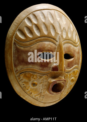 Ethnische traditionelle afrikanische Maske. Kunst und Handwerk. Stockfoto
