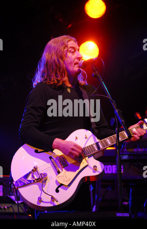 Sänger und Gitarrist Davy Carton der Ärzte sah die Wychwood Festival 2006 Stockfoto