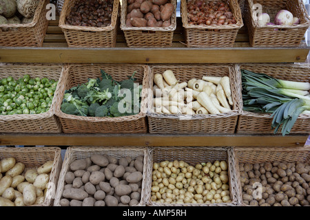 Wintergemüse zu verkaufen Stockfoto