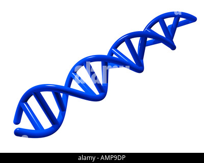 Blauen DNA-Helix. Stockfoto