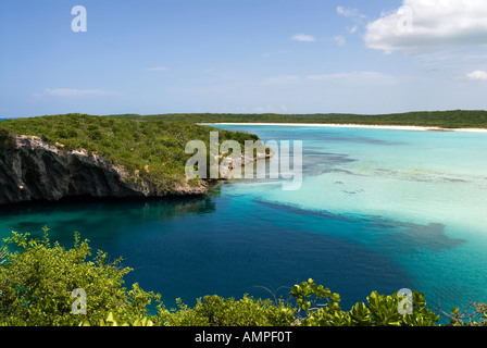 Dean es Blue Hole, Long Island, Bahamas Stockfoto