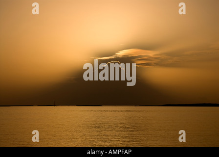 Sunrise, Clarence Town, Long Island, Bahamas Stockfoto