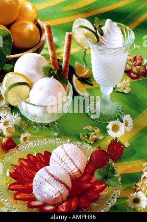 Eisdielen &amp; Eiscafés, close-up Stockfoto
