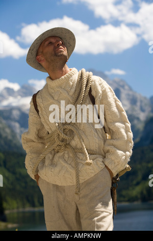 klassische Bergsteigen - Luis Trenker Stockfoto