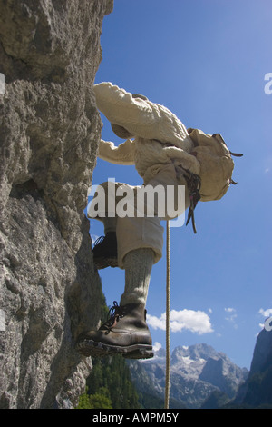 klassische Bergsteigen - Luis Trenker Stockfoto