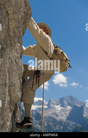 klassische Bergsteigen - Luis Trenker Stockfoto