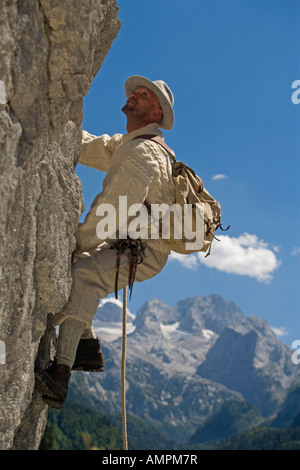 klassische Bergsteigen - Luis Trenker Stockfoto