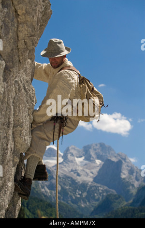 klassische Bergsteigen - Luis Trenker Stockfoto