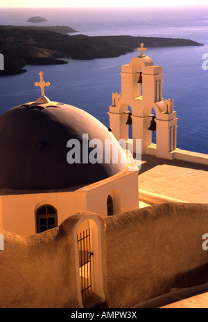 Kimis Theotokov griechisch-orthodoxe Kirche in Fira auf Santorin Stockfoto