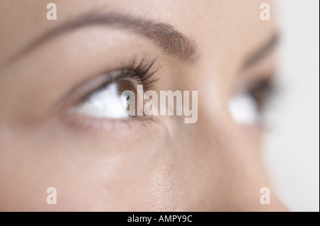 Frau Auge, Extreme Nahaufnahme Stockfoto