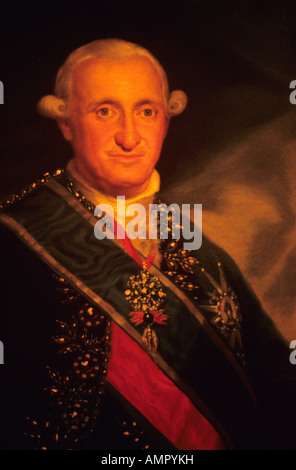 Carlos IV von Borbon Porträt von Francisco de Goya in Saragossa ZARAGOZA MUSEUMSSTADT Aragon Region Spanien Stockfoto