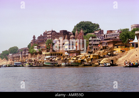 Benares BenariesVaranasi brennen Ghat Indien Uttar Pradesh Asien Stockfoto