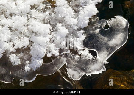 Dempster Highway, gefrorenen Bach, Eis-Kristalle, Yukon, Kanada Stockfoto