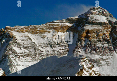 Sun Set Mount Everest Nordwand Himalaya Tibet Stockfoto