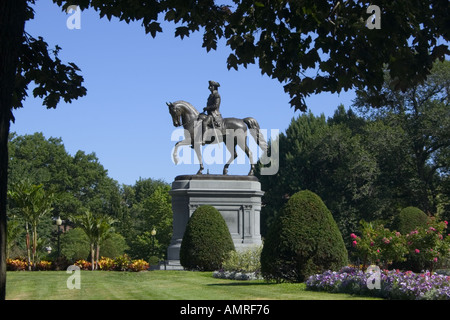 Statue von George Washington in Boston Public Garden Stockfoto