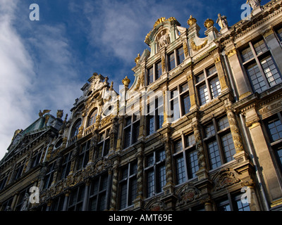 Gebäude auf dem Hauptplatz der Grand Place von Brüssel Belgien zeigt dem üppigen Reichtum des Volkes, wer sie gebaut