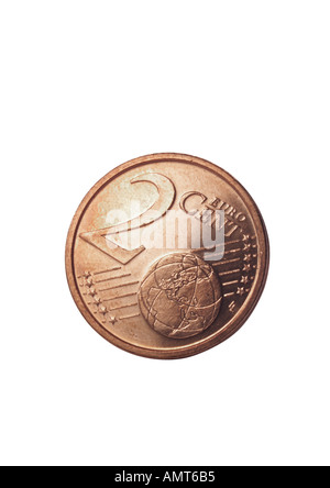 2 Euro-Cent Stockfoto