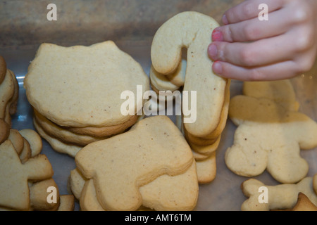 Weihnachtsplätzchen in verschiedenen Formen Stockfoto