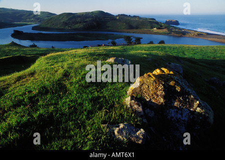 Kalifornien, Sonoma County, Morgen Licht, Russian River, Jenner Stockfoto