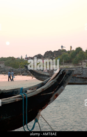 Kovalam Beach in der Nähe von Trivandrum Thiruvananthapuram Kerala Indien Stockfoto