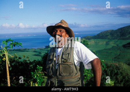 Mauritius, Blick vom Weingut Domaine du Chasseur Stockfoto