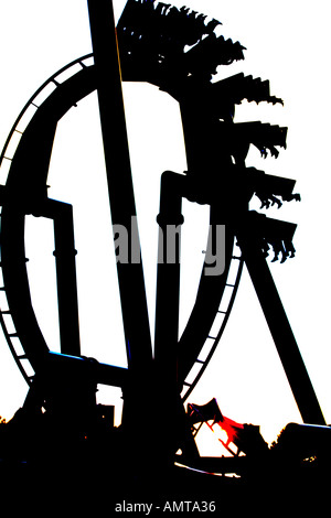 Nemesis Inferno Achterbahn im Thorpe Park Surrey UK Stockfoto