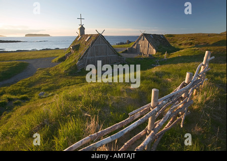 Kanada, Neufundland, Norden der Halbinsel, Viking Trail, Wikinger, Norstead Viking Website, L´Anse-Aux-Meadows, Stockfoto