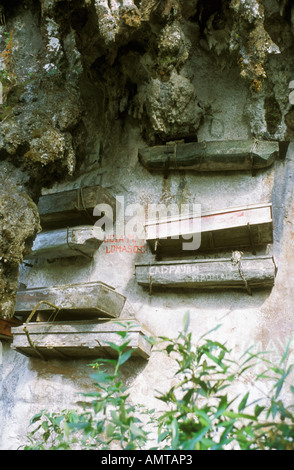 Philippinen Sagada Hängende Särge Stockfoto