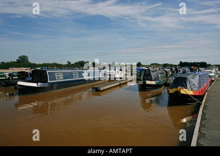 Venezianische Marina Shropshire Union Canal Middlewich Zweig Cheshire England UK Stockfoto