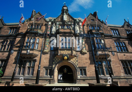 Coventry City Hall oder Coventry Council House Eingang und geschnitzte Fassade Coventry Warwickshire West MIDLANDS England Großbritannien GB Europa Stockfoto