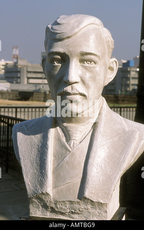 Philippinen Manila Intramuros Fort Santiago Rizal Stein geschnitzte Marmorstatue Stockfoto