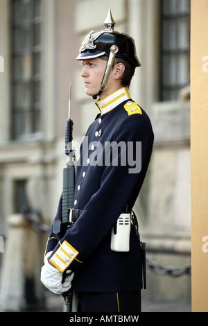 Royal Guard, Stockholmer Schloss Stadsholmen, Stockholm, Schweden Stockfoto