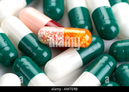 Vielzahl von Pillen Stockfoto