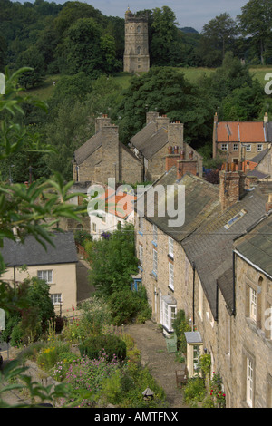 Auf der Suche nach Culloden Turm Richmond North Yorkshire August 2006 Stockfoto