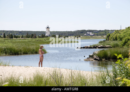 Edgartown Leuchtturm Martha es Vineyard Stockfoto