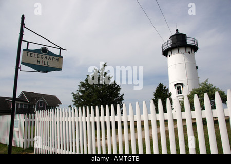 Leuchtturm auf Martha's Vineyard, Cape Cod Stockfoto