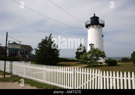 Leuchtturm auf Martha's Vineyard, Cape Cod Stockfoto