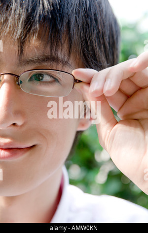 Mann mit Brille Stockfoto