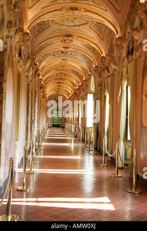 Prächtige Rokoko Galerie Pinacoteca Civiva e Galleria Di Arte Contemporanea, im Palazzo Pianetti.Jesi Le Marche Italien Stockfoto