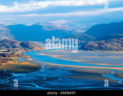 Die Mündung des Flusses Mawddach in der Nähe von Barmouth Snowdonia National Park Wales Großbritannien Stockfoto