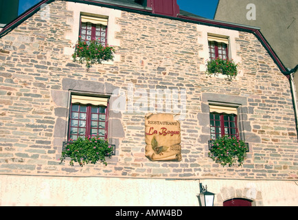 Fassade des alten Haus in Redon Britany Frankreich Stockfoto