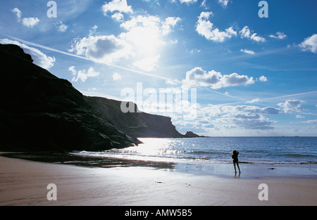 An einem Strand in der Nähe von Prawle Punkt in der Nähe von Salcombe Devon Great Britain Stockfoto